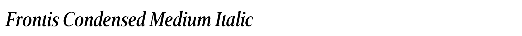 Frontis Condensed Medium Italic image
